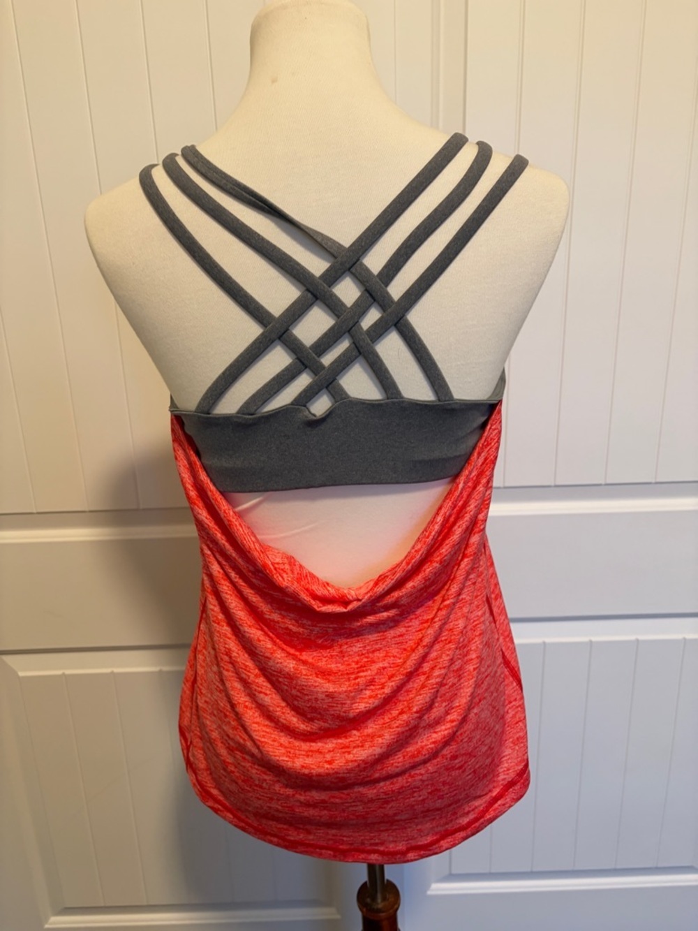 Prana Red Heathered Tank with Contrast Gray Straps - Picture 2 of 4